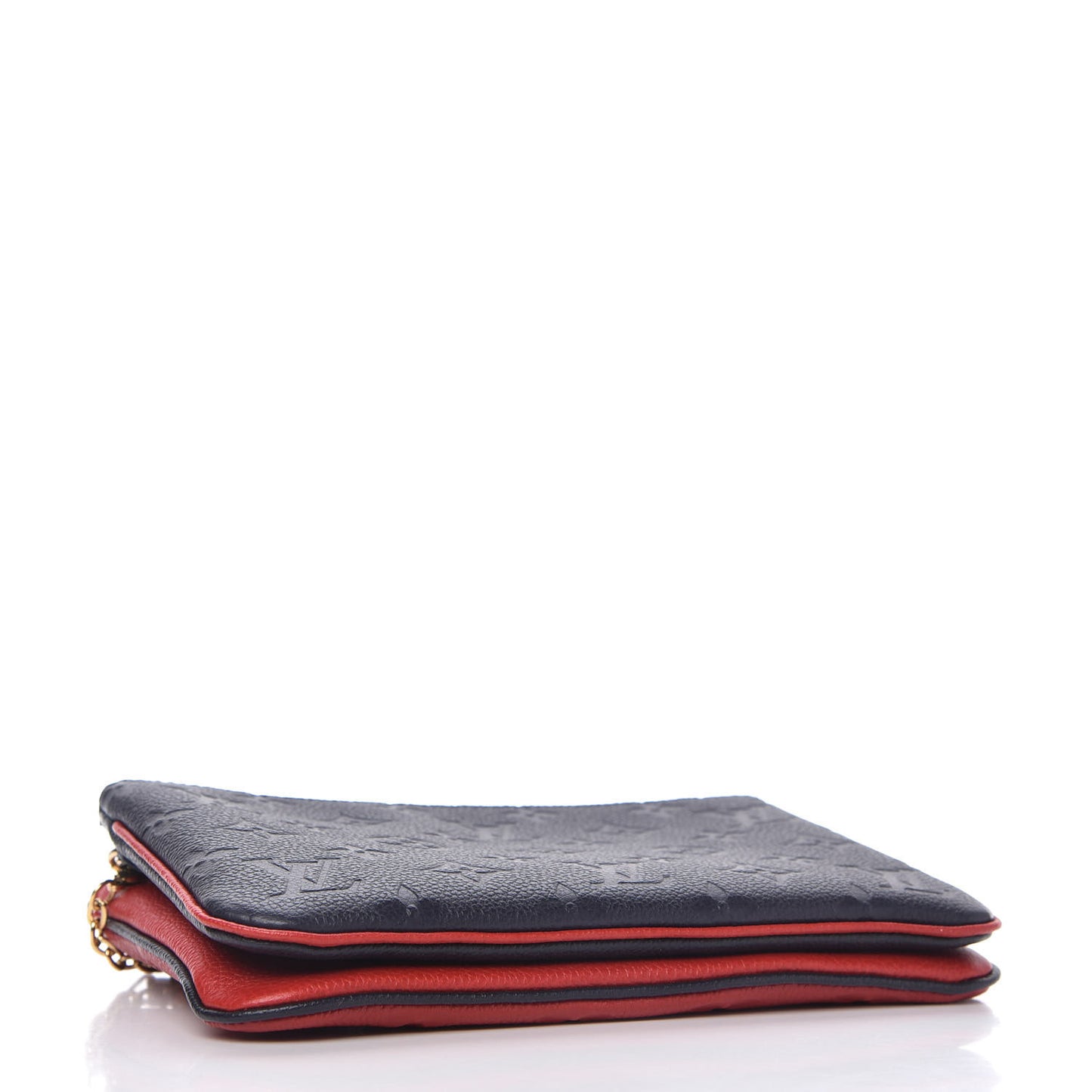 Empreinte Double Zip Pochette Marine Rouge