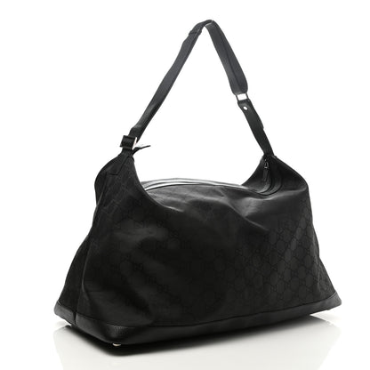 Gucci Nylon Monogram Travel Hobo Black 3 of 11