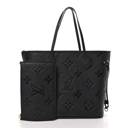 Louis Vuitton Empreinte Monogram Giant Neverfull MM Black 3 of 11
