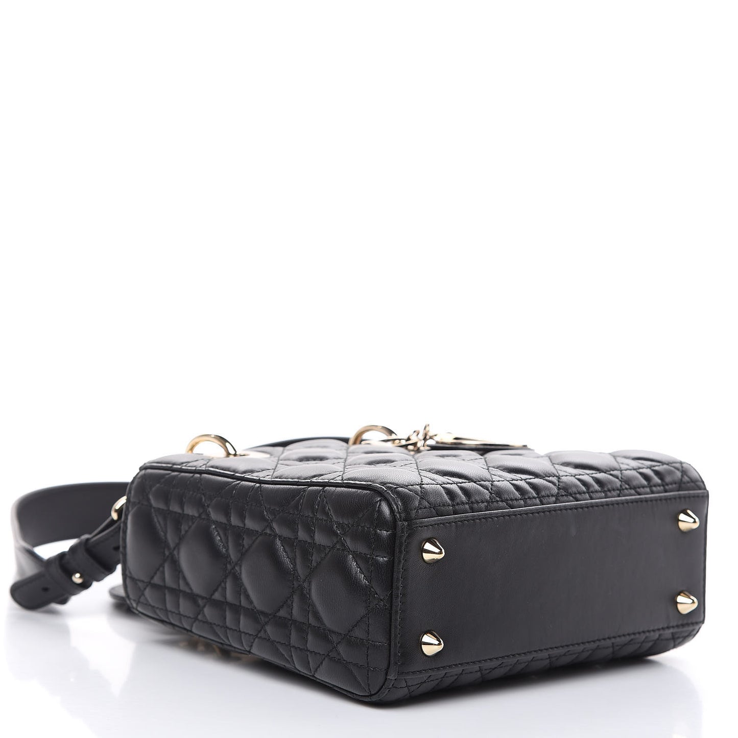 Lambskin Cannage Small Lucky Badges My Lady Dior Black