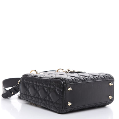 Christian Dior Lambskin Cannage Small Lucky Badges My Lady Dior Black 4 of 11