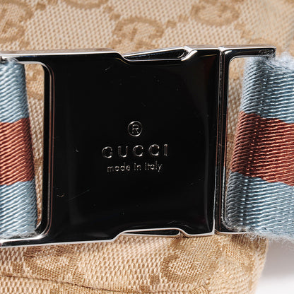 Gucci GG Monogram Web Double Pocket Belt Bag Blue 8 of 8