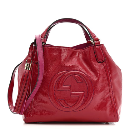 Gucci Patent Small Soho Shoulder Bag Bright Bougainvillea 1 of 14