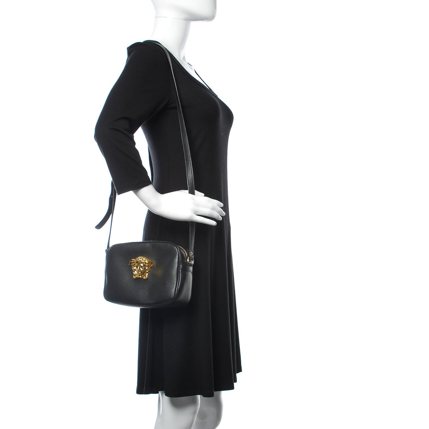 Calfskin Palazzo Camera Bag Black