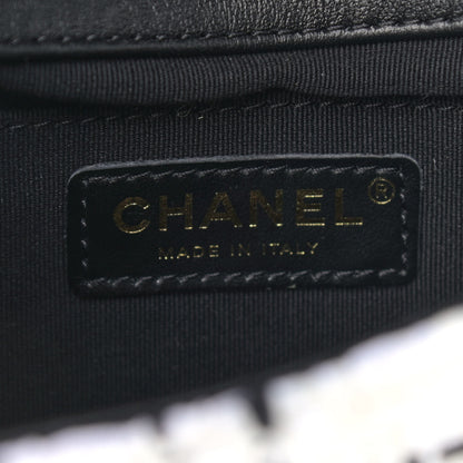 Chanel Tweed Braided Calfskin Mini My Own Frame Flap Grey Black 6 of 9