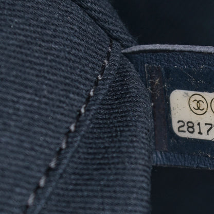 Chanel Lurex Canvas Small Deauville Tote Navy Blue Gold 7 of 12
