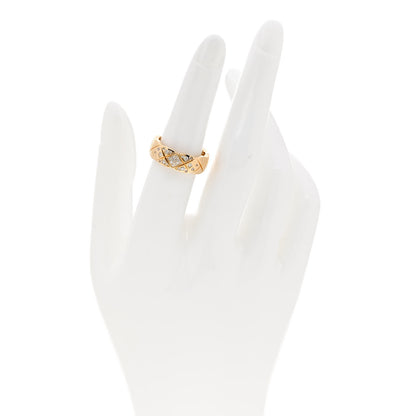 Chanel 18K Yellow Gold Diamond Small Coco Crush Ring 52 6 2 of 7