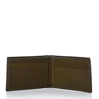 Gucci Guccissima Rubber Mini Bi Fold Wallet Green 5 of 8