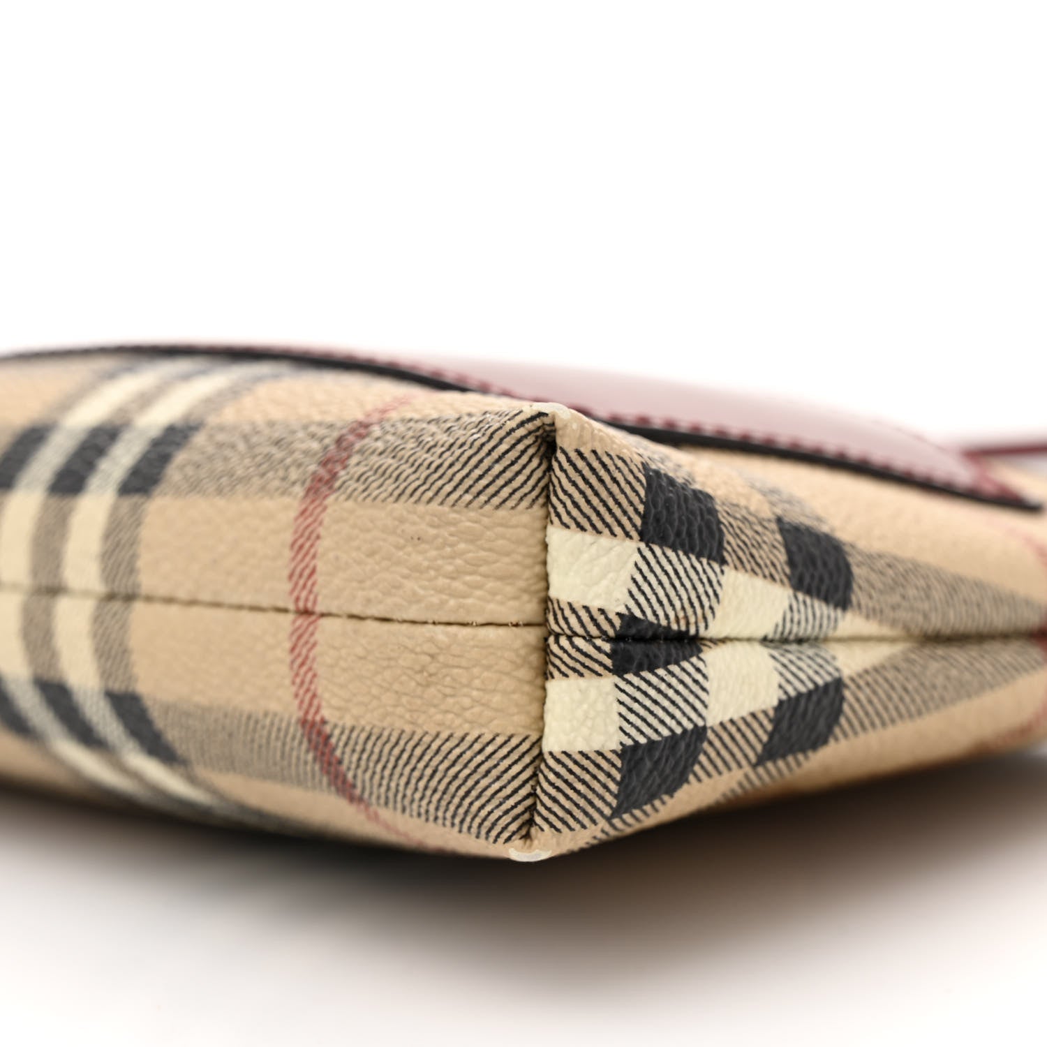 Burberry Haymarket Check Small Crossbody Clutch Bag Red 10 of 15