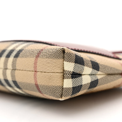 Burberry Haymarket Check Small Crossbody Clutch Bag Red 10 of 15