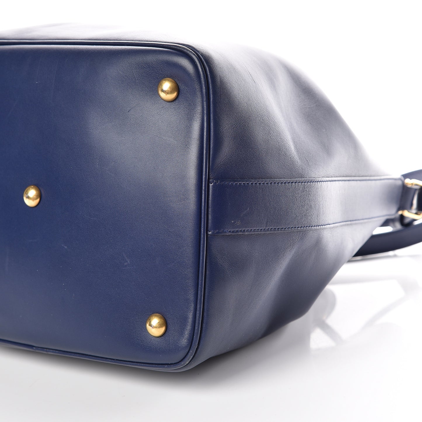 Calfskin Large Emmanuelle Bucket Bag New Marine