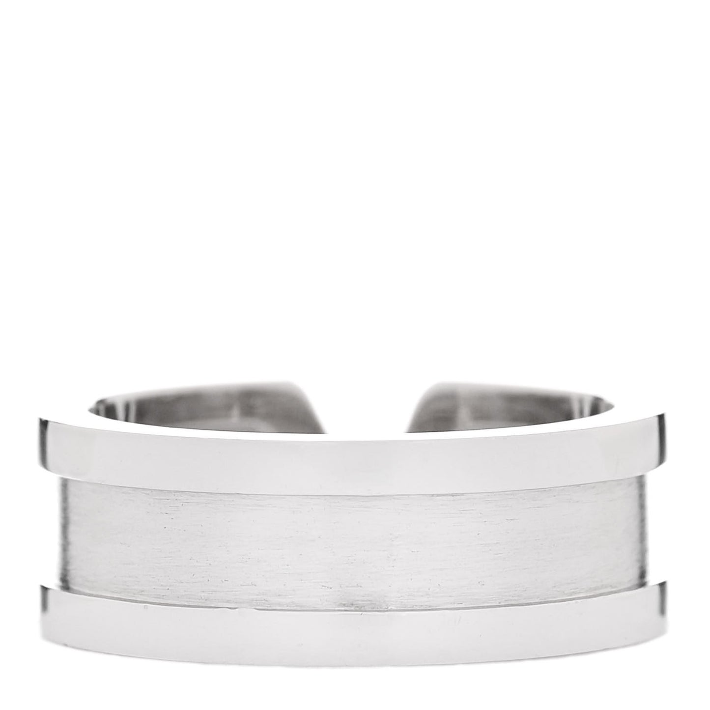 18K White Gold 6.5mm C De Cartier Ring 48 4.5