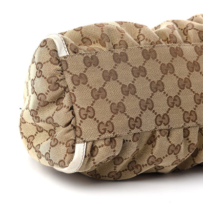 Gucci Monogram Medium D Gold Ring Hobo White 8 of 11