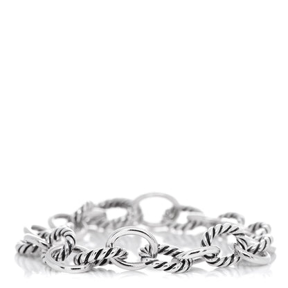 David Yurman Sterling Silver 10mm Medium Oval Link Bracelet 1 of 4