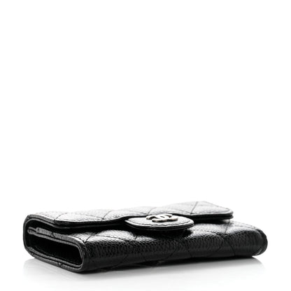 Chanel Caviar Quilted Flap Card Holder Black 4 of 9