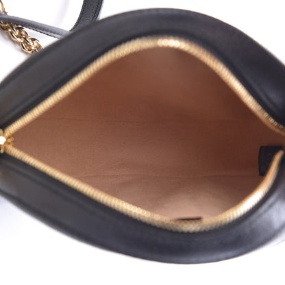 Gucci Soft Textured Calfskin Web Mini Ophidia Round Shoulder Bag Black 5 of 10