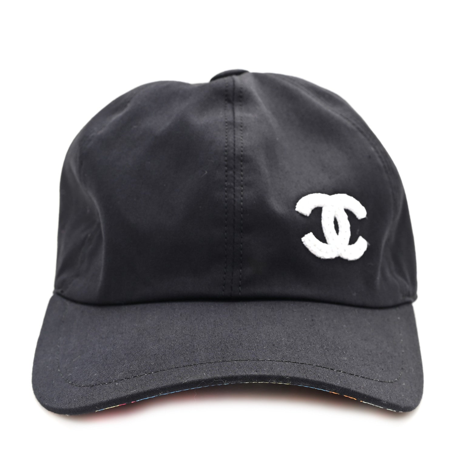 Chanel Cotton Sequin CC Cap Hat Black 3 of 8