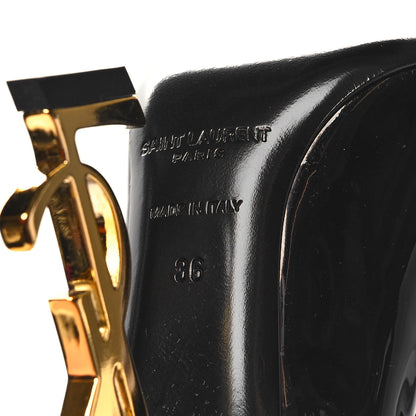 Saint Laurent Patent Opyum 110 Pumps 36 Black Gold 7 of 9