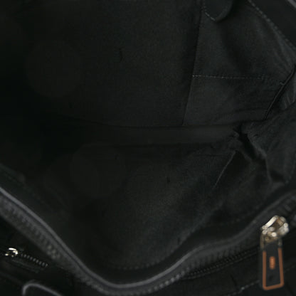 Fendi Canvas Stamp Patch Tote Black Brown 4 of 9