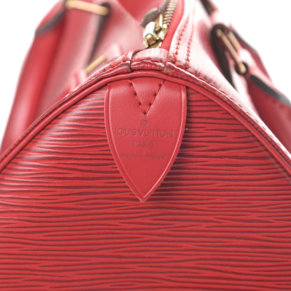 Louis Vuitton Epi Speedy 25 Castillan Red 6 of 17