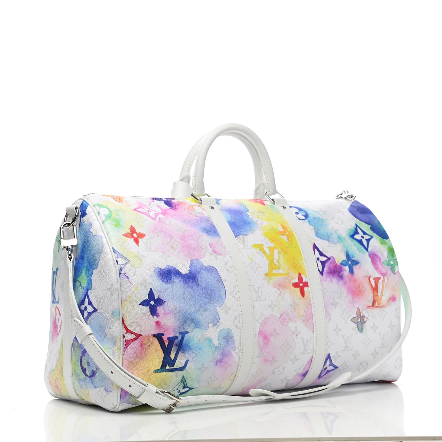 Monogram Watercolor Keepall Bandouliere 50 Multicolor
