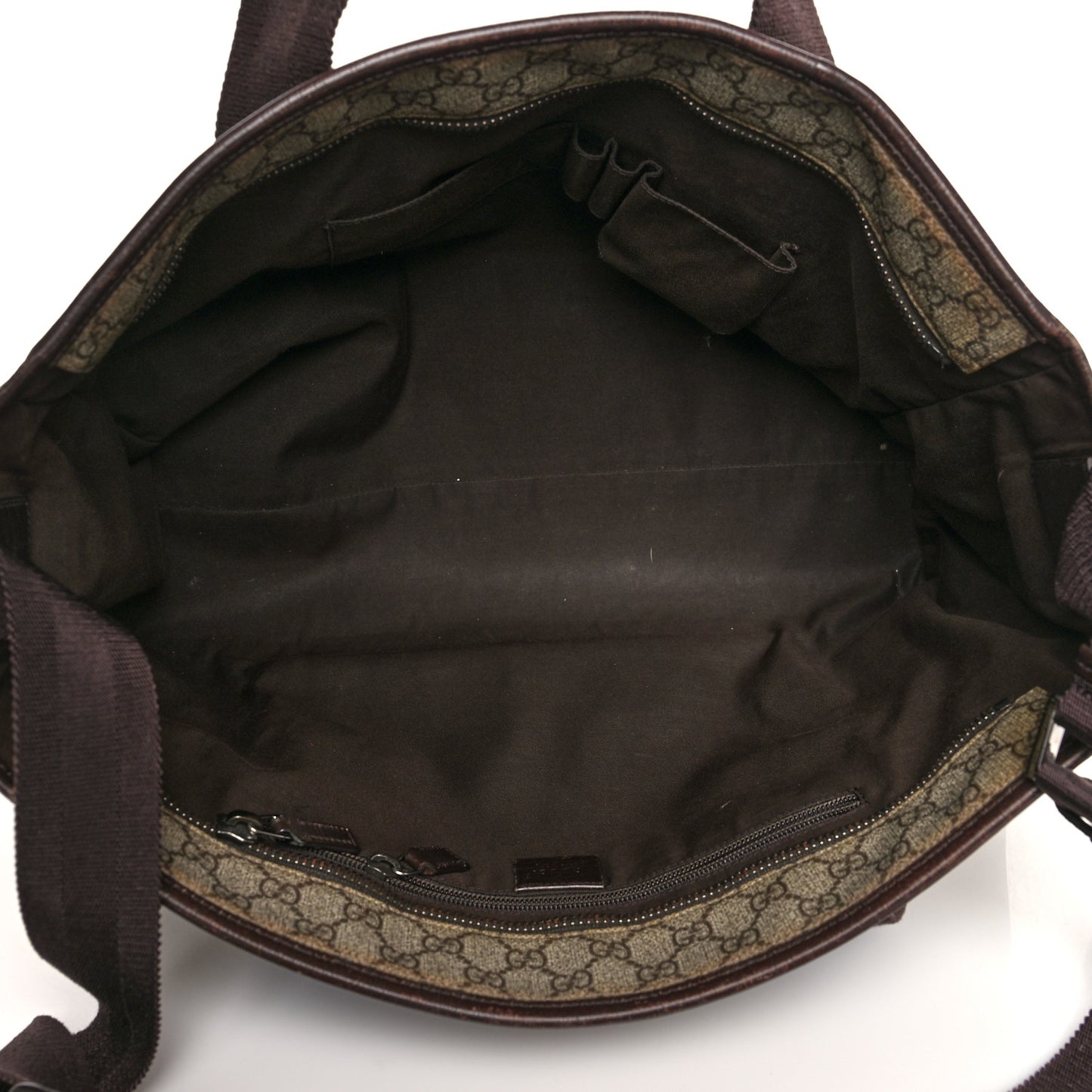 GG Plus Monogram Travel Bag Dark Brown