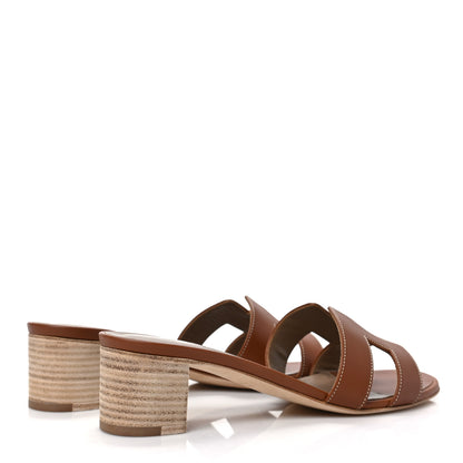 Hermes Calfskin Oasis Sandals 36 Gold 4 of 8