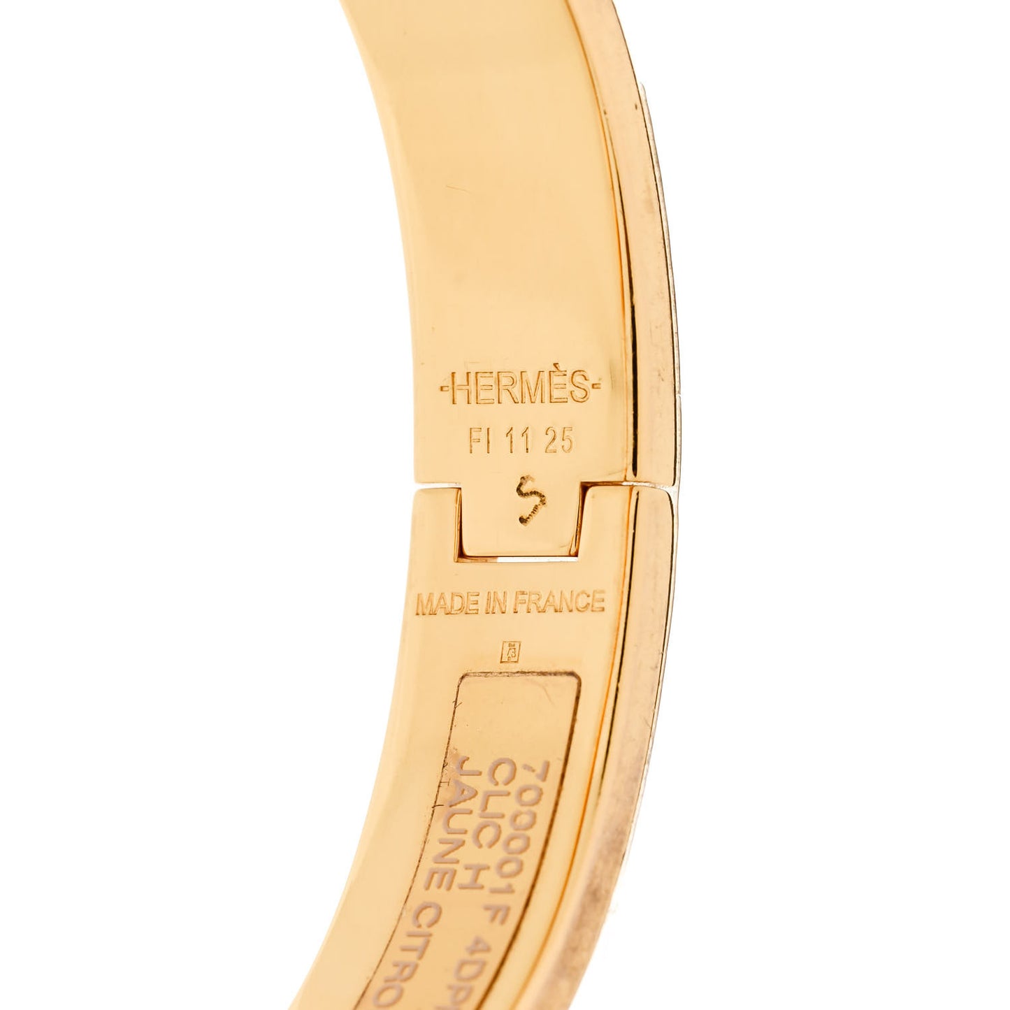 Enamel Narrow Clic Clac H Bracelet PM Jaune Citron