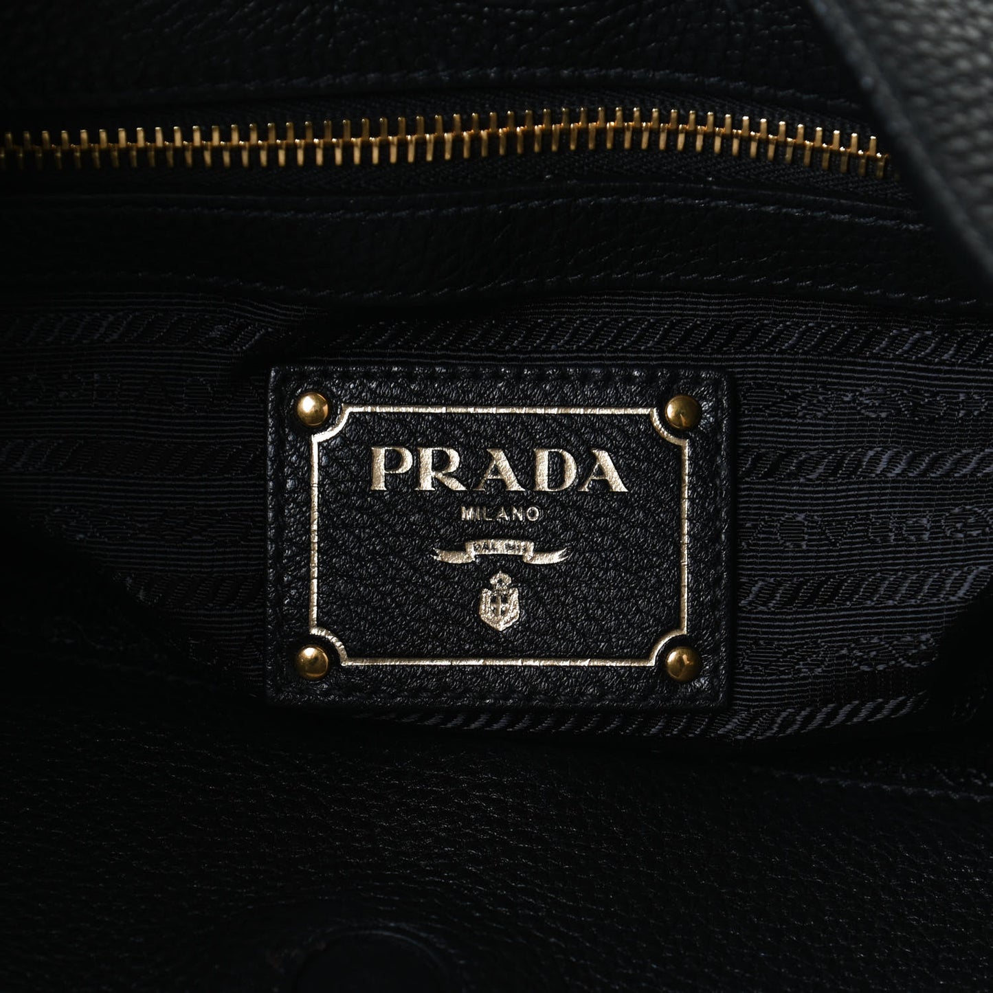Vitello Phenix Embossed Logo Hobo Black
