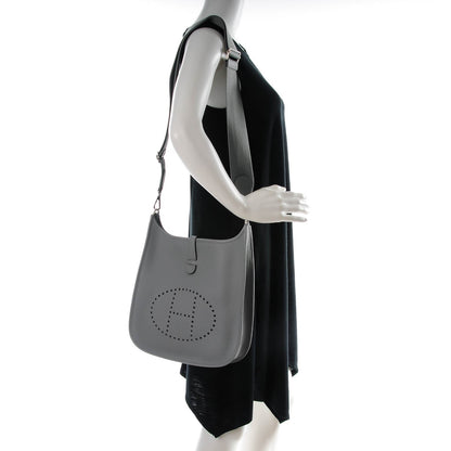 Hermes Taurillon Clemence Evelyne III PM Gris Mouette 2 of 7