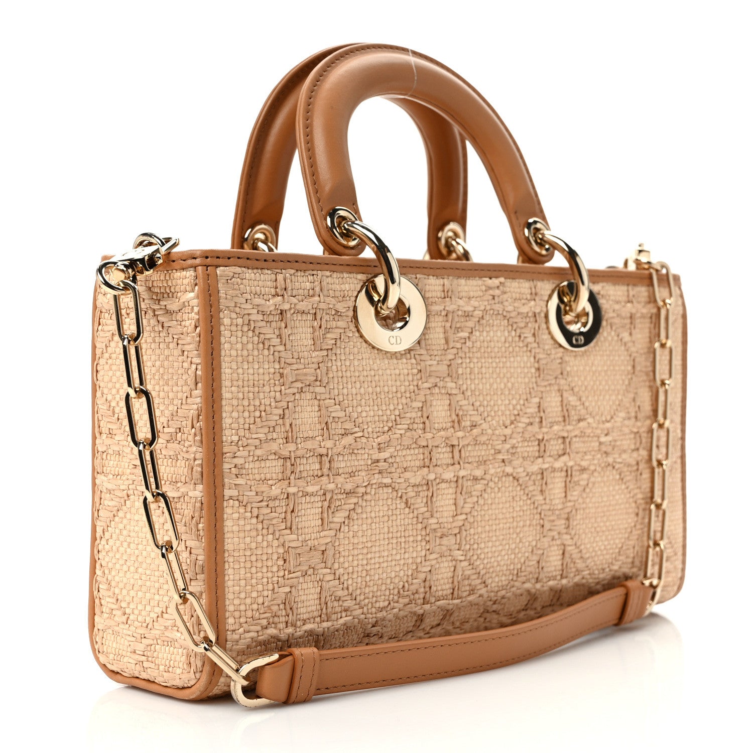 Christian Dior Raffia Macro Cannage Lady D-Joy Natural 3 of 9