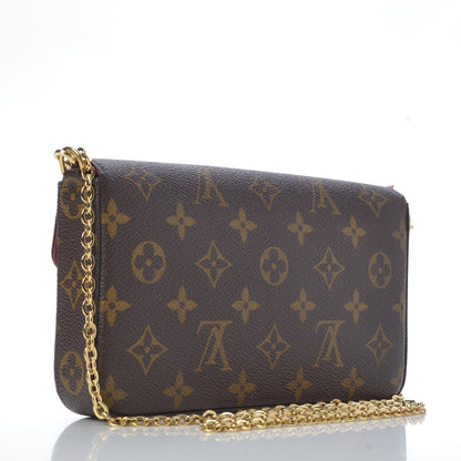 Louis Vuitton Monogram Pochette Felicie Chain Wallet Fuchsia 3 of 9