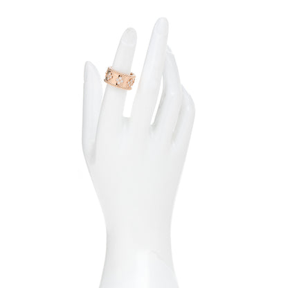 Van Cleef & Arpels 18K Rose Gold Diamond Small Perlee Clovers Ring 50/5.25 2 of 4