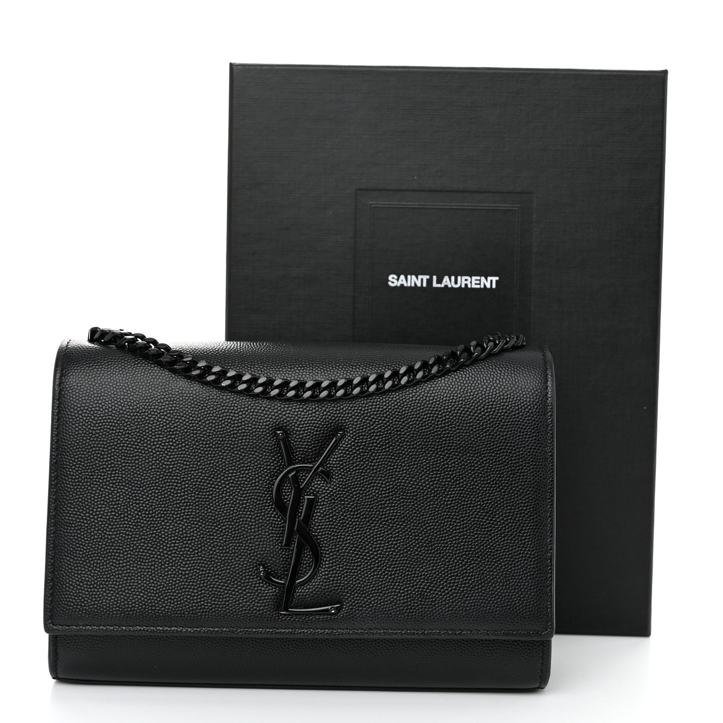 Grain De Poudre Small Monogram Monochrome Kate Satchel Black