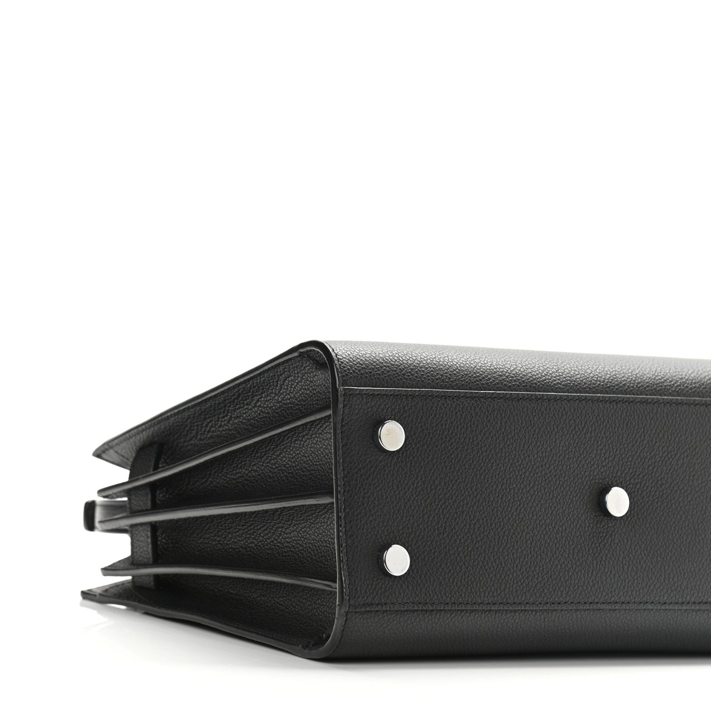 Grained Calfskin Baby Sac De Jour Black
