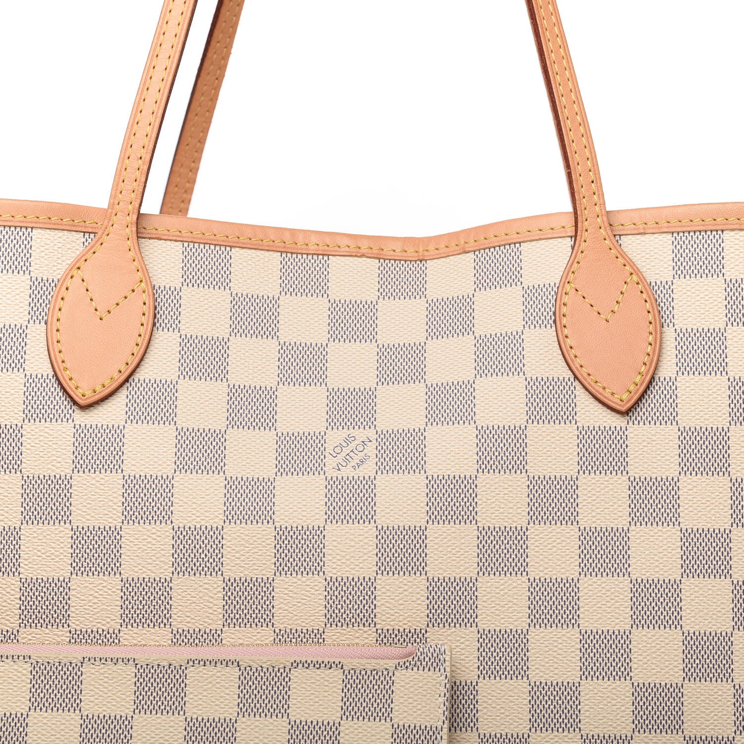 Louis Vuitton Damier Azur Neo Neverfull MM Rose Ballerine 10 of 10