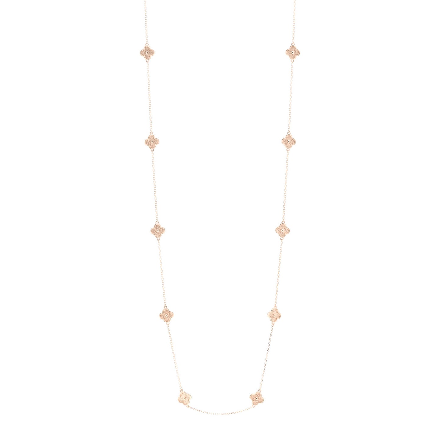 18K Rose Gold 16 Motifs Sweet Alhambra Necklace