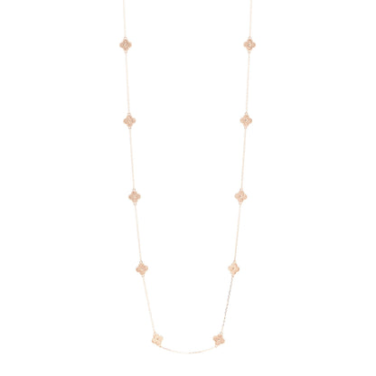 Van Cleef & Arpels 18K Rose Gold 16 Motifs Sweet Alhambra Necklace 1 of 7