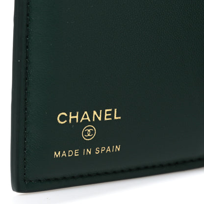 Chanel Calfskin Crocodile Embossed Crococo Passport Holder Emerald 6 of 8