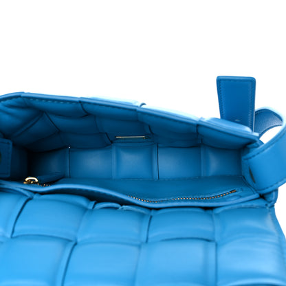 Bottega Veneta Nappa Maxi Intrecciato Small Padded Cassette Crossbody Bag Pool Blue 5 of 10