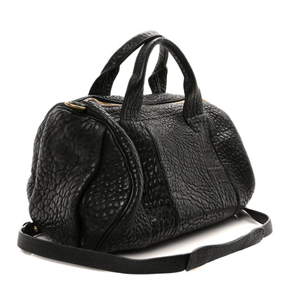 Alexander Wang Pebbled Lambskin Rocco Black Antique Brass Hardware 3 of 9