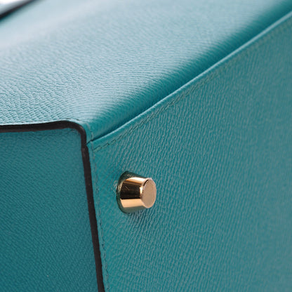 Hermes Epsom Kelly Sellier 28 Bleu Paon 8 of 28