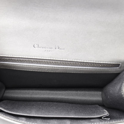 Christian Dior Metallic Patent Micro-Cannage Small Diorama Flap Bag Silver 4 of 10