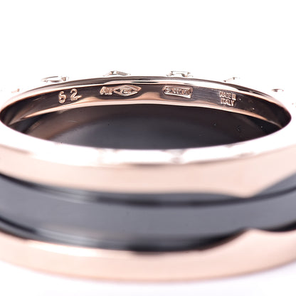 Bulgari 18K Rose Gold Black Ceramic B.Zero1 Two-Band Ring 62 10 6 of 7