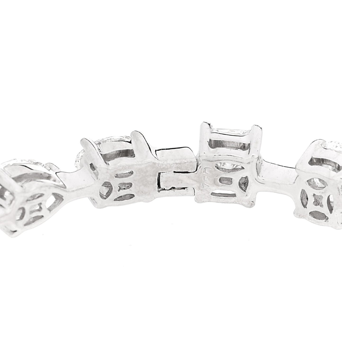 18K White Gold Diamond 5.50ctw Emerald Marquis Oval Pear Princess Cut Bracelet