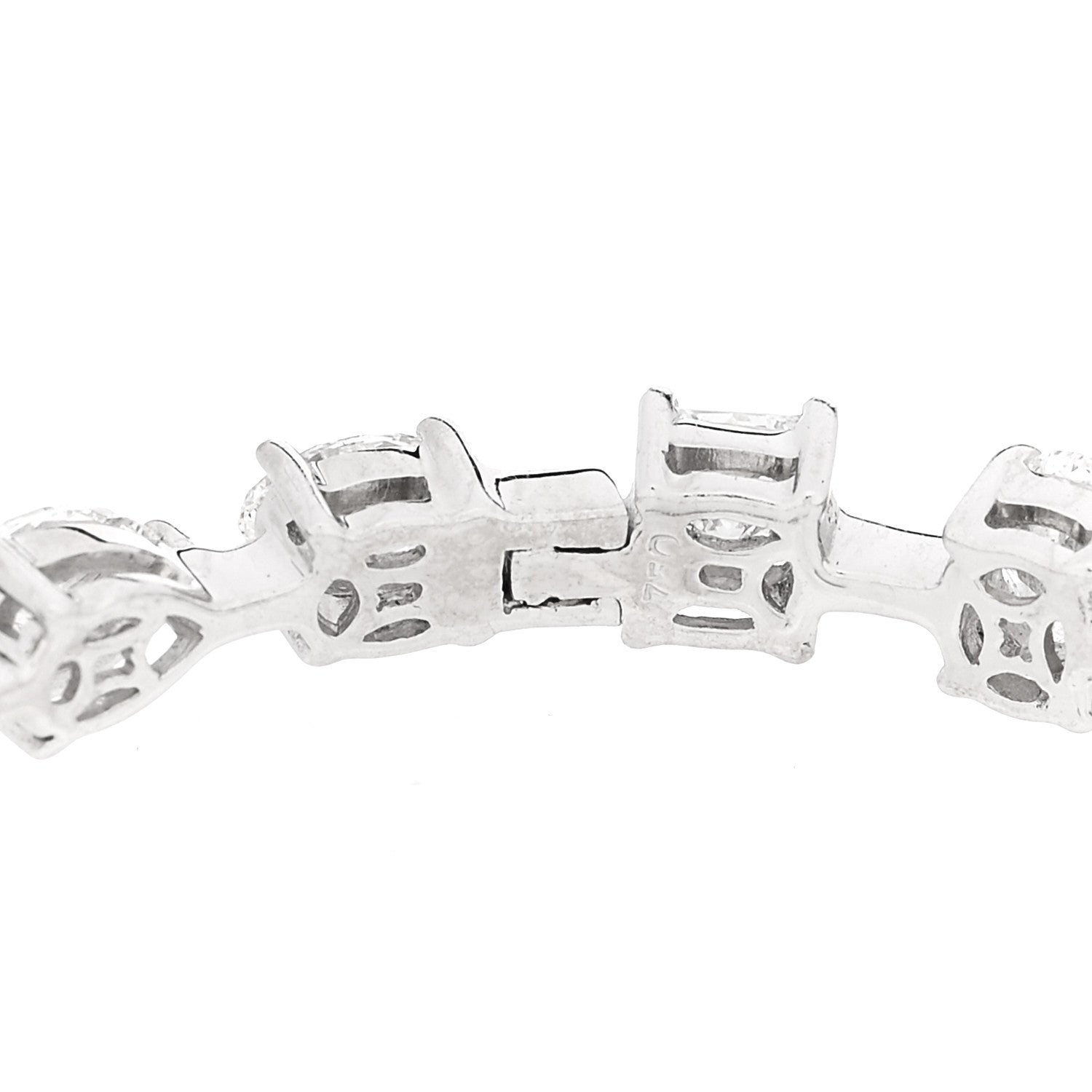 Parker & West by FASHIONPHILE 18K White Gold Diamond 5.50ctw Emerald Marquis Oval Pear Princess Cut Bracelet 5 of 6
