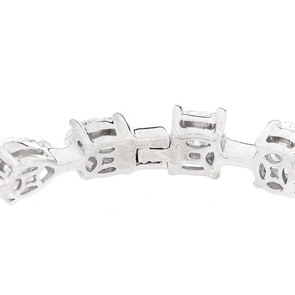 Parker & West by FASHIONPHILE 18K White Gold Diamond 5.50ctw Emerald Marquis Oval Pear Princess Cut Bracelet 5 of 6
