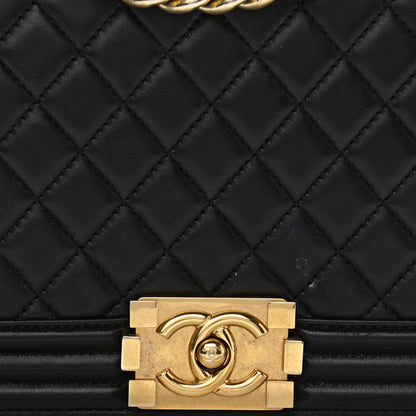 Chanel Lambskin Quilted New Medium Boy Flap Black 8 of 15