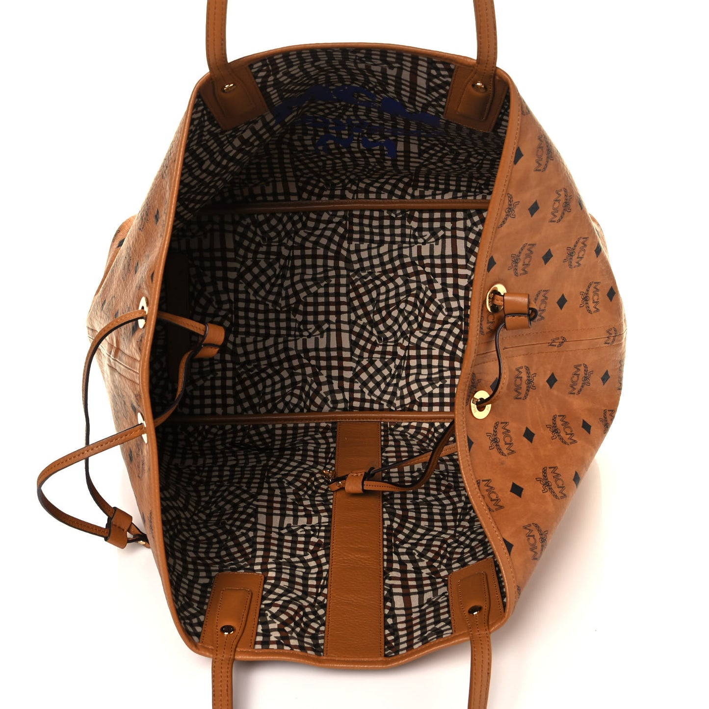 Visetos Large Liz Reversible Shopper Tote Cognac