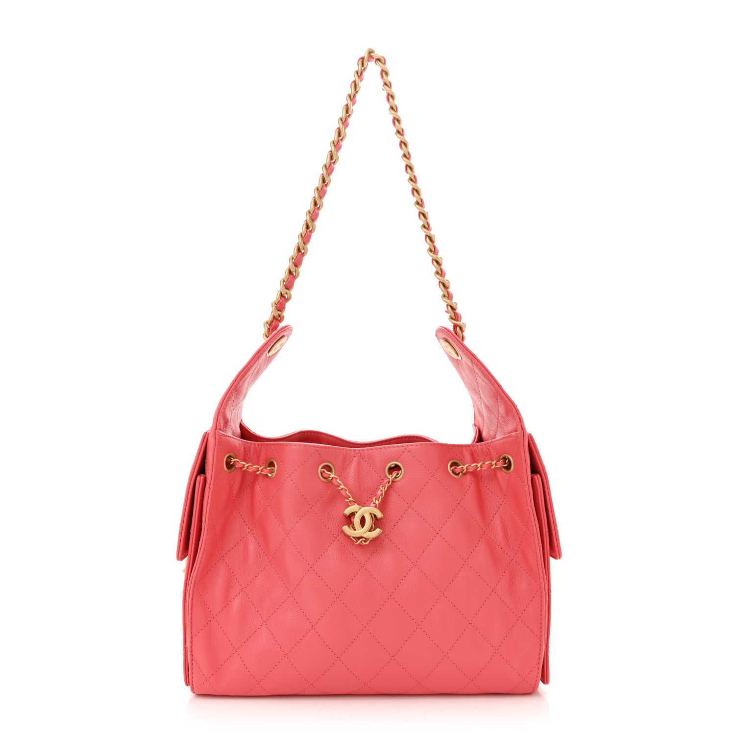 Chanel Caviar Quilted Small Chanel 25 Handbag Coral 1 of 9